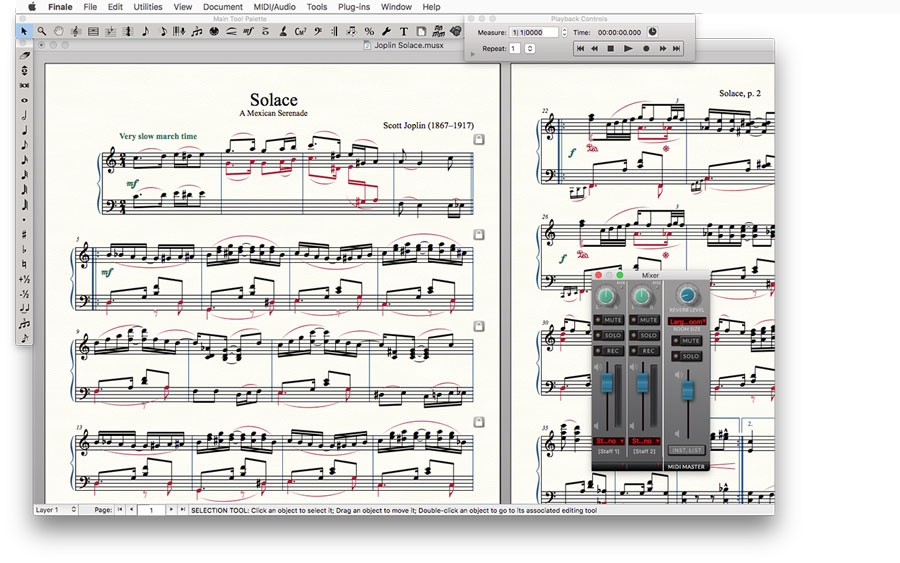Finale Piano with Mixer
